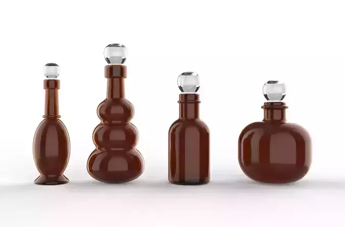 amber glass bottles