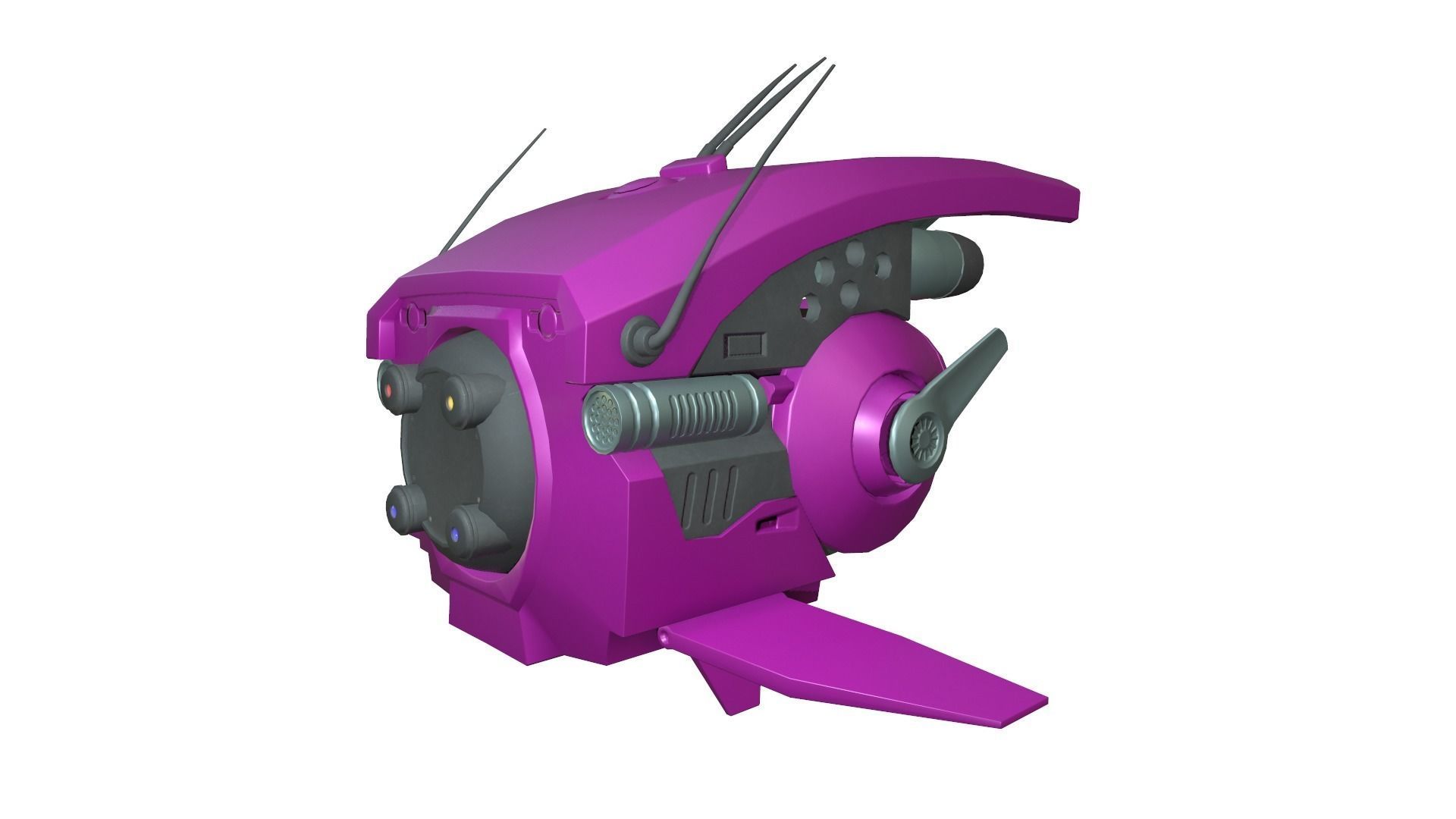 Sci-fi Drone Low-poly 3D model_15