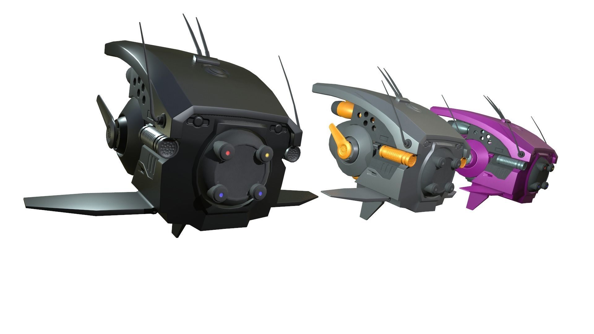 Sci-fi Drone Low-poly 3D model_20