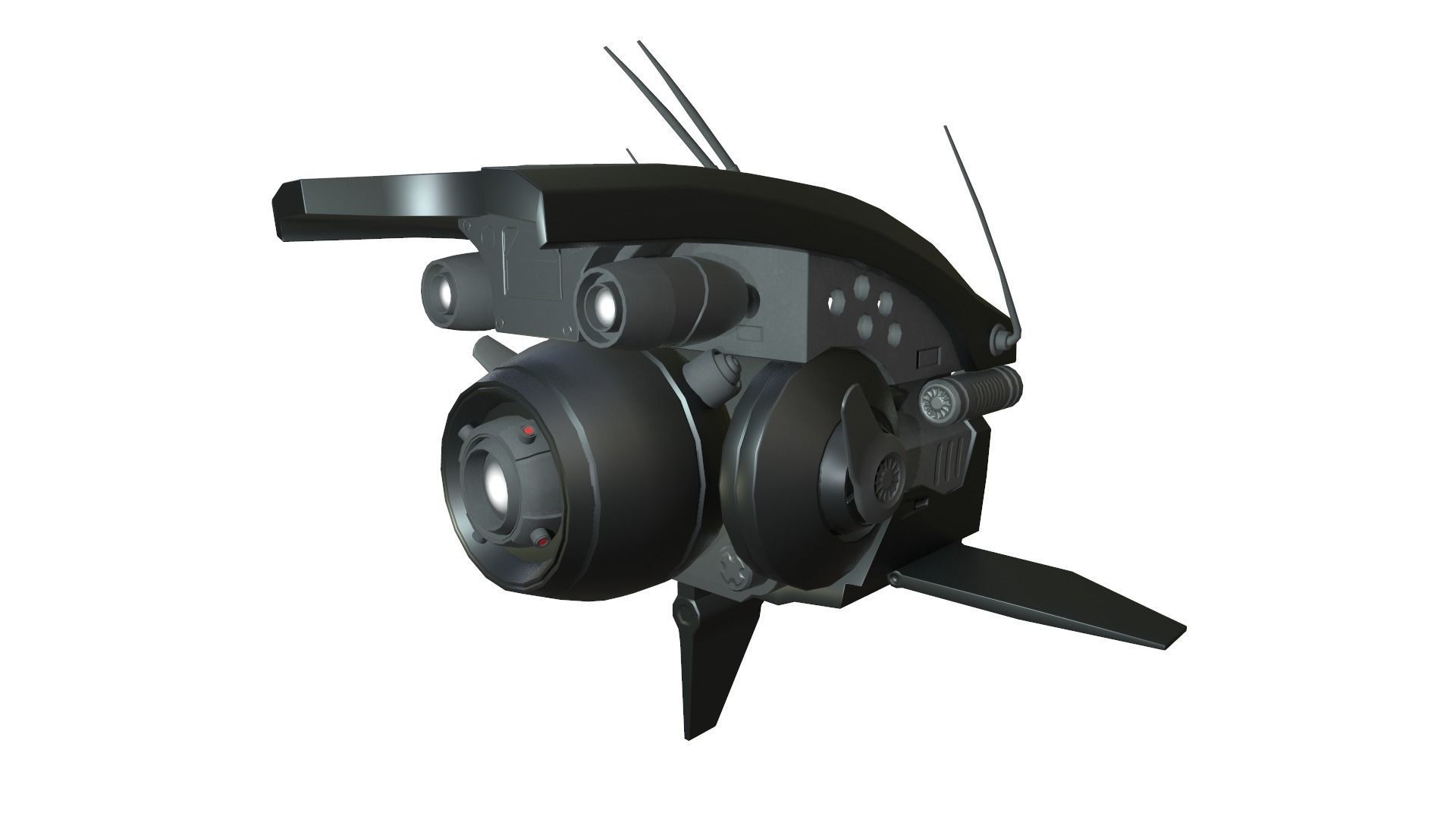 Sci-fi Drone Low-poly 3D model_19