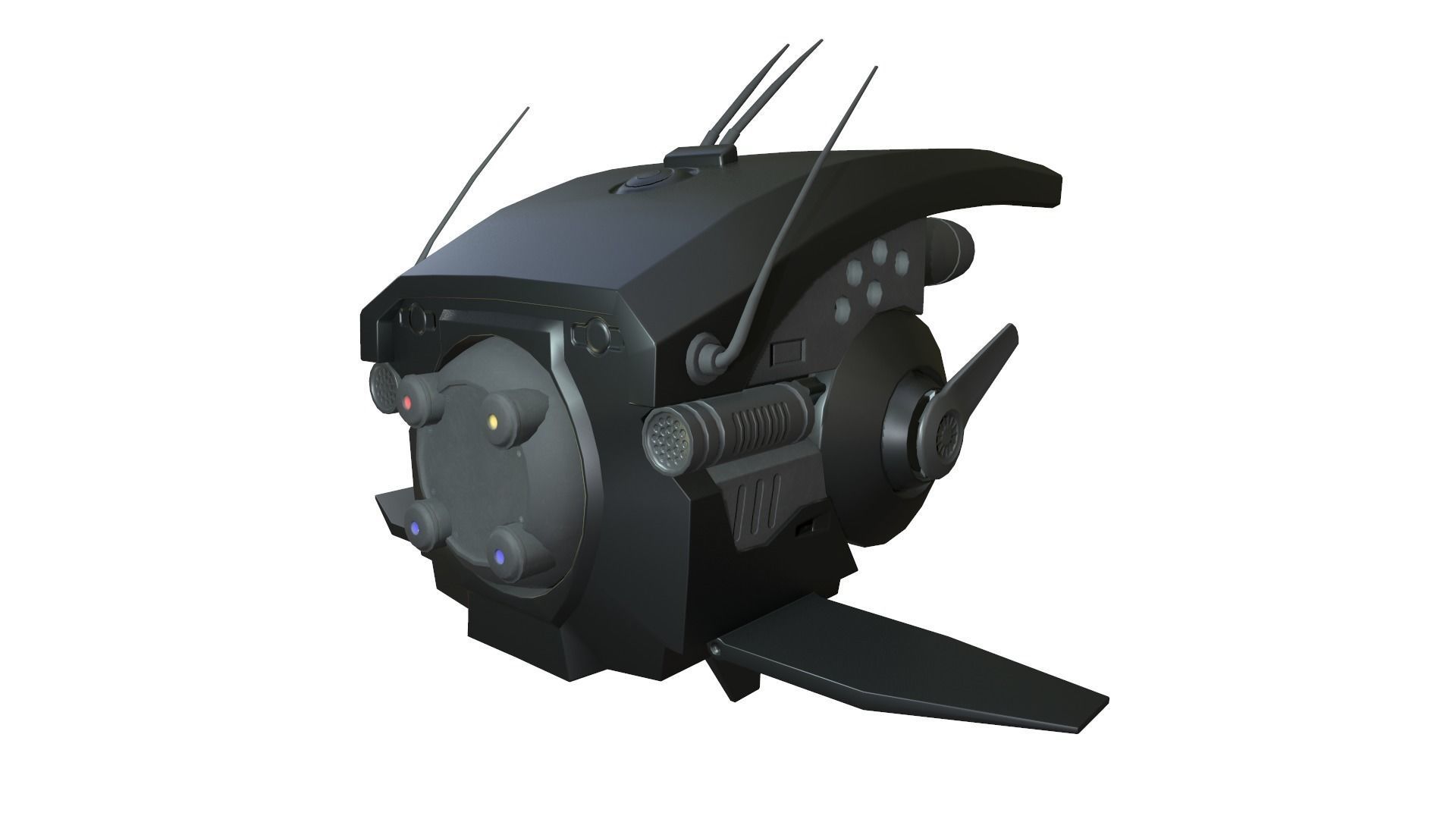 Sci-fi Drone Low-poly 3D model_18