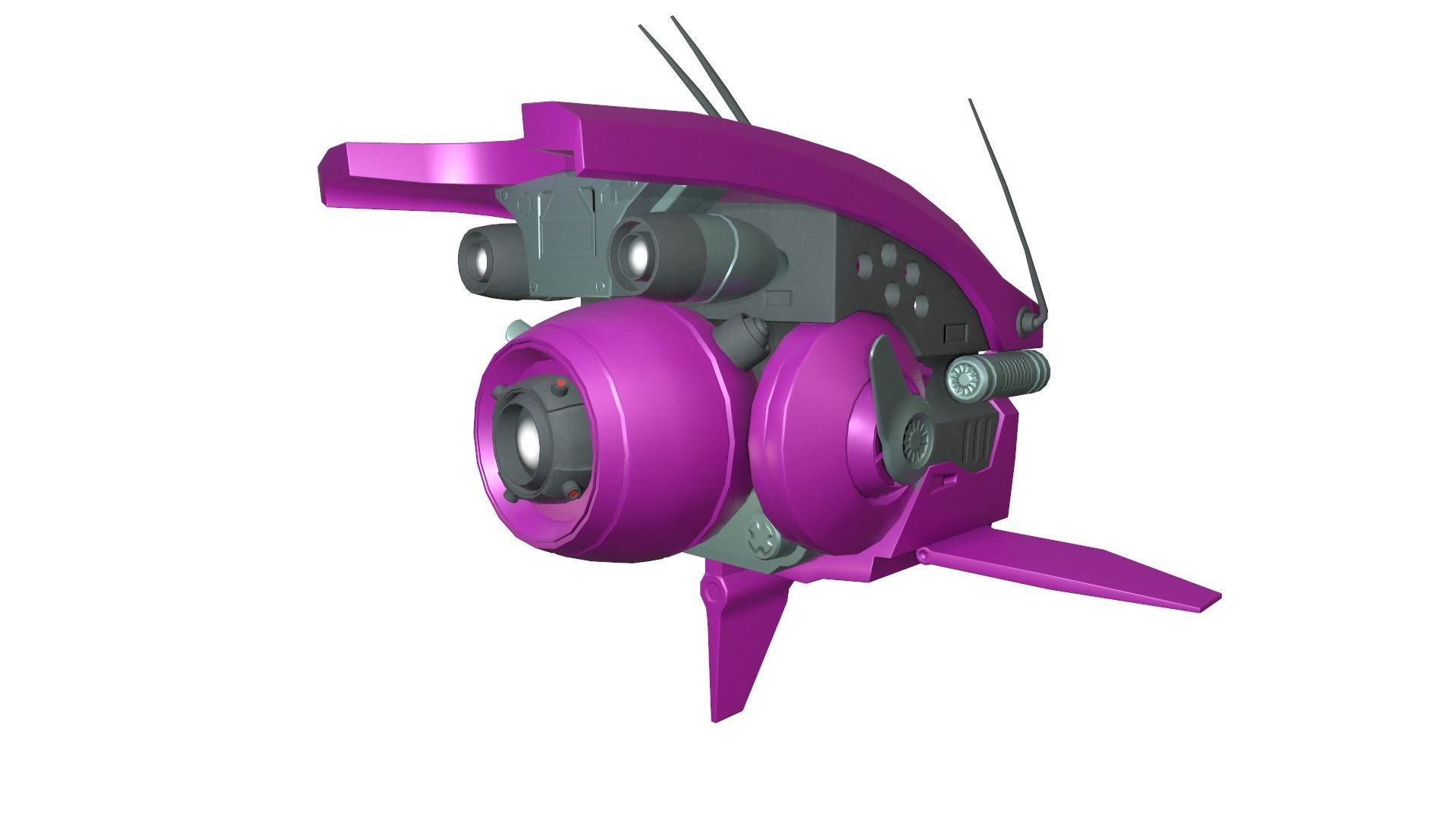 Sci-fi Drone Low-poly 3D model_16