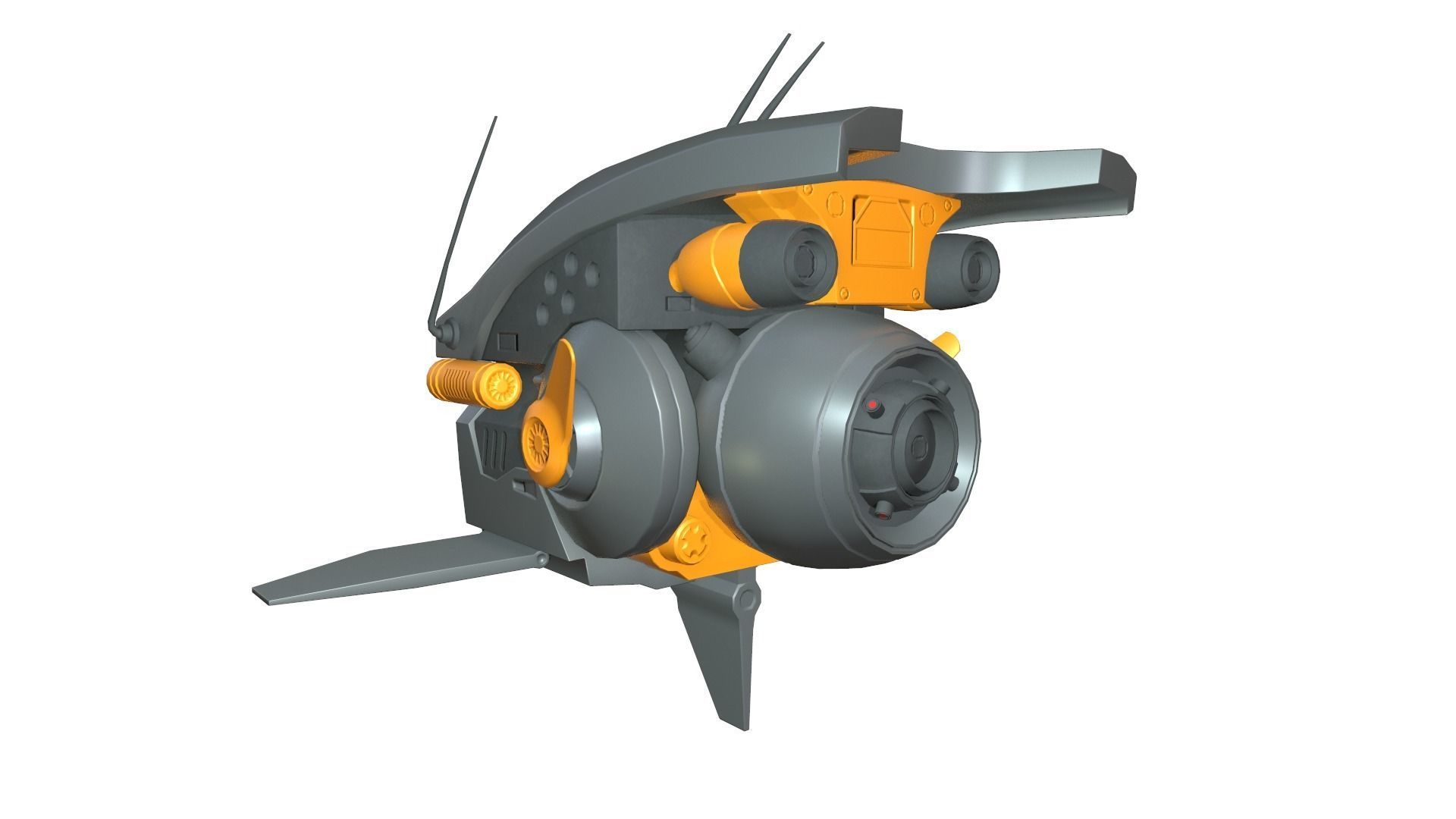 Sci-fi Drone Low-poly 3D model_8