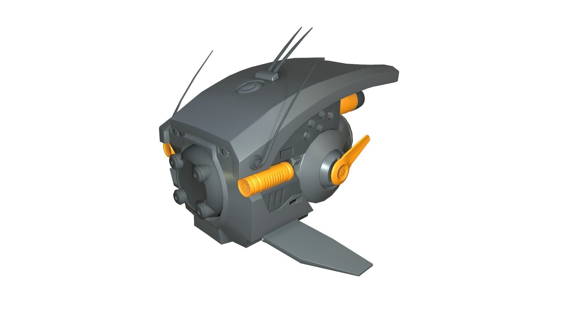 Sci-fi Drone Low-poly 3D model_10