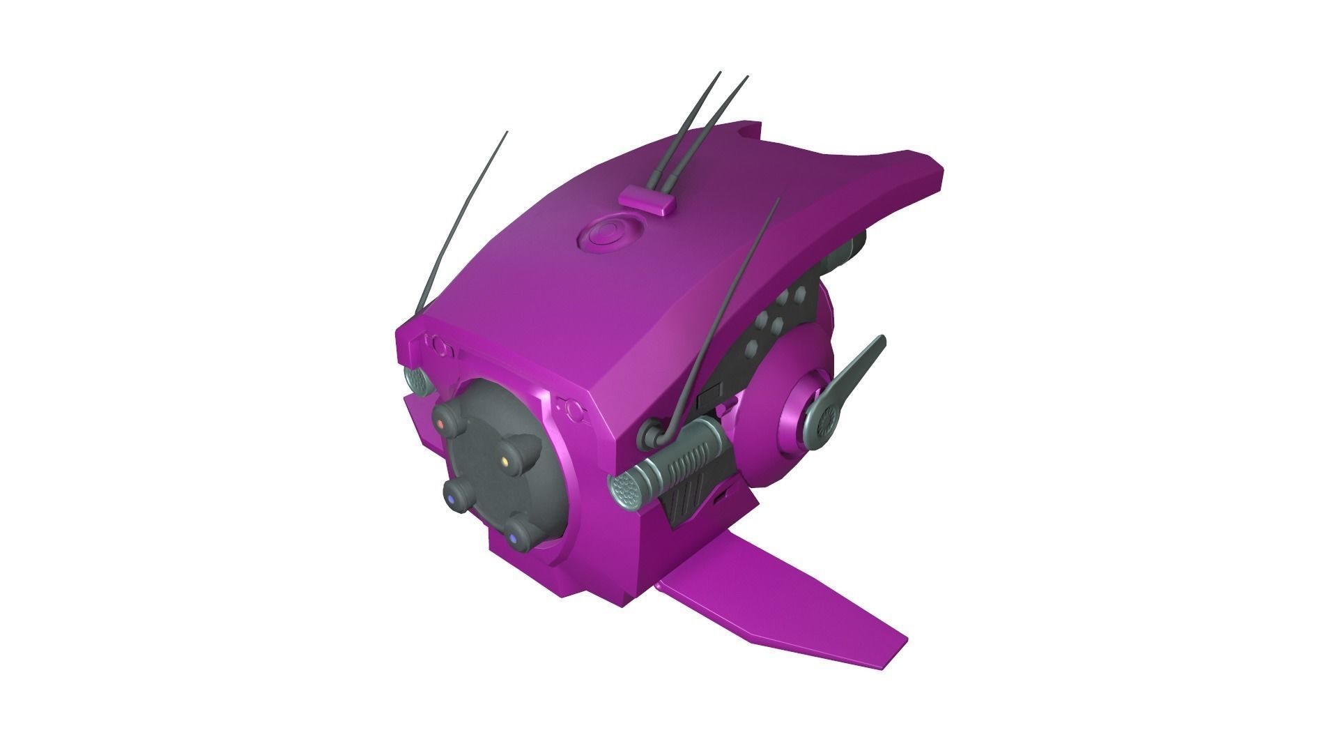 Sci-fi Drone Low-poly 3D model_17