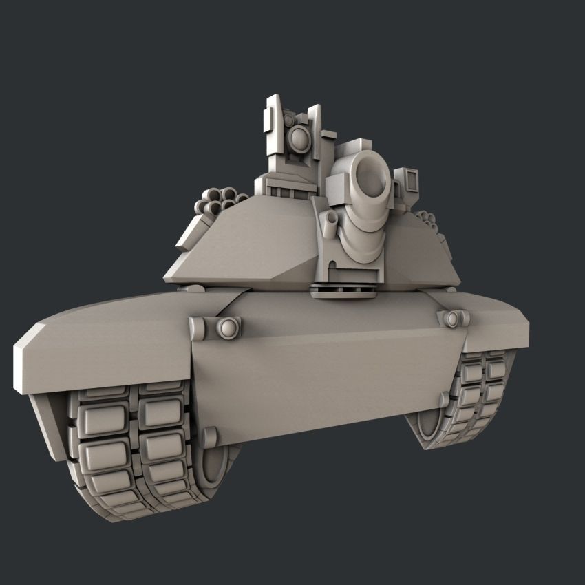 3d STL models for CNC router tank Abrams 3D model_1