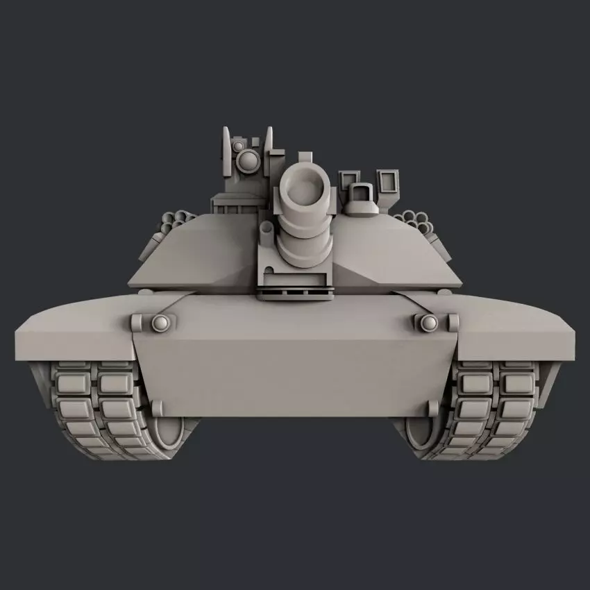 3d STL models for CNC router tank Abrams 3D model_0