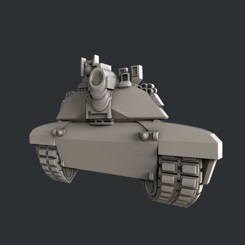 3d STL models for CNC router tank Abrams 3D model_2