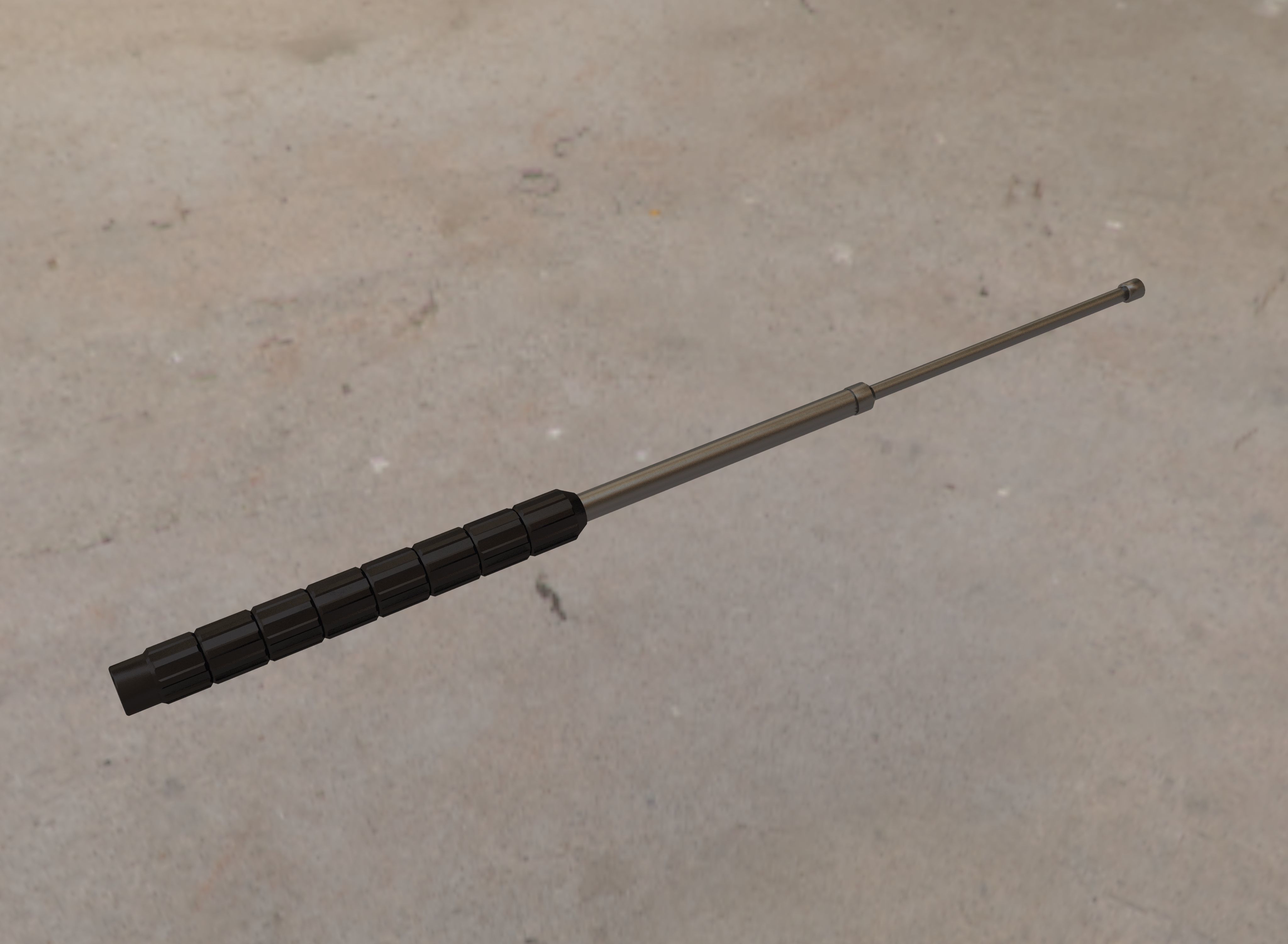 Police baton Low-poly 3D model_18