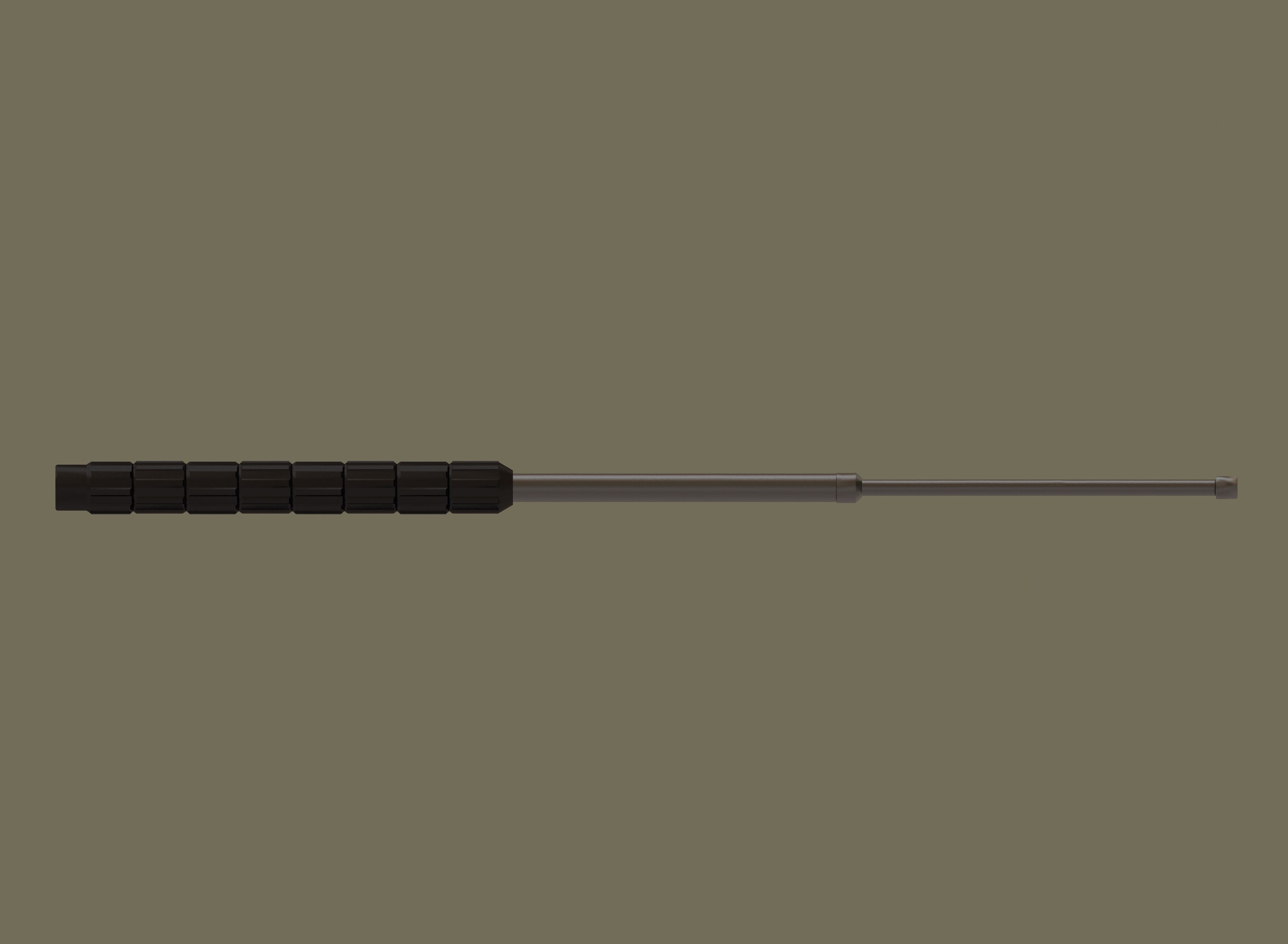 Police baton Low-poly 3D model_19