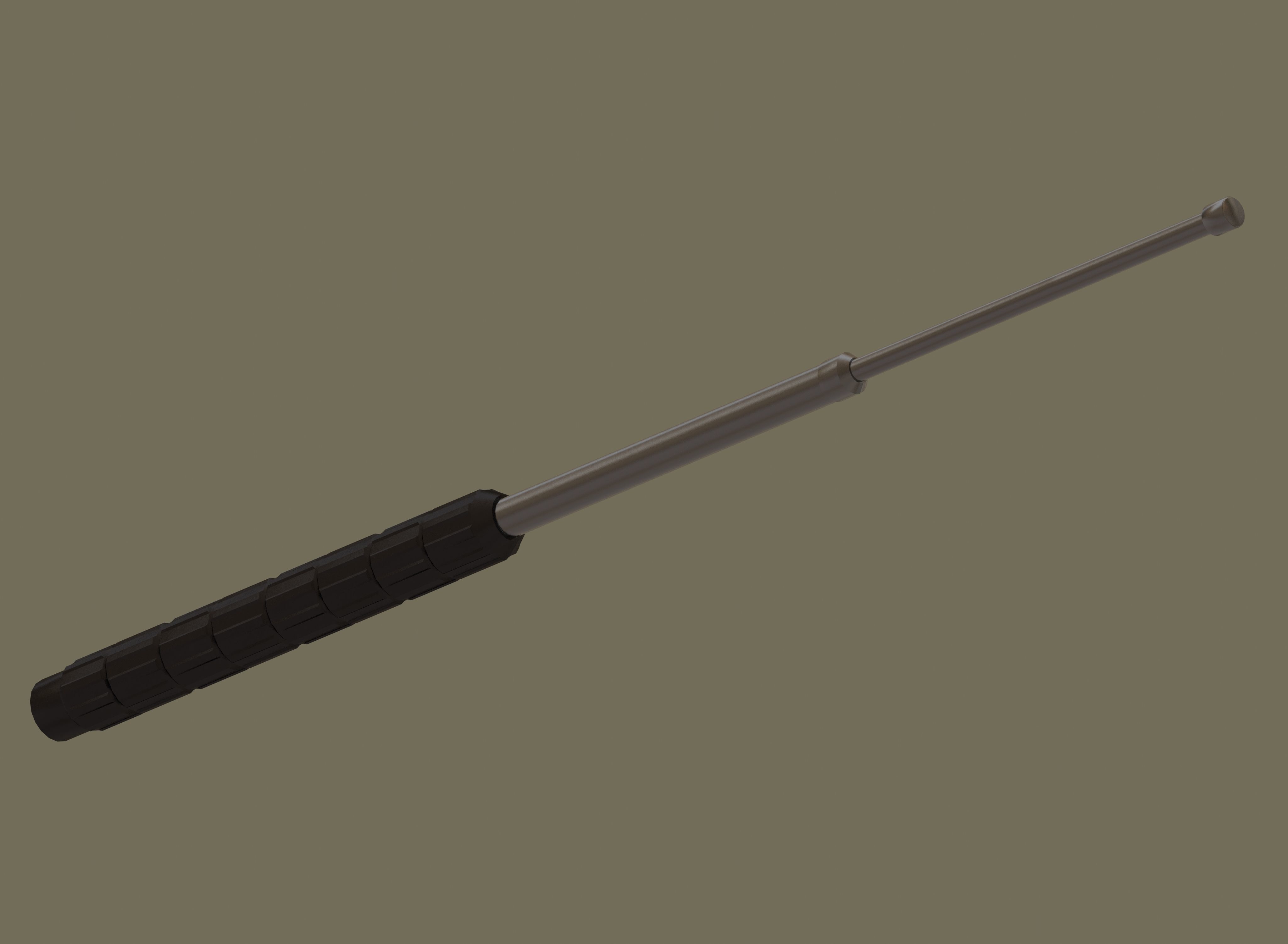Police baton Low-poly 3D model_20