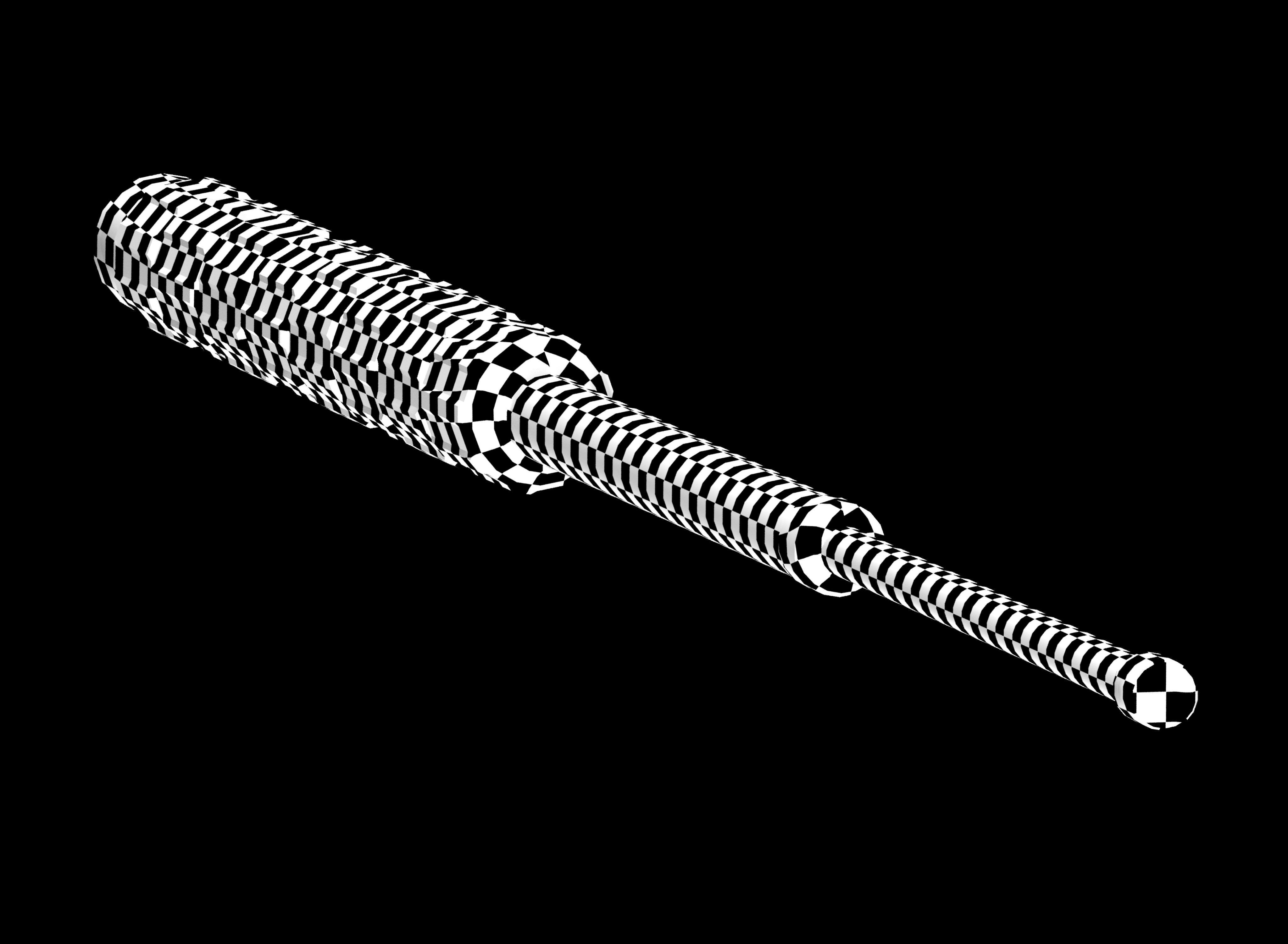 Police baton Low-poly 3D model_14