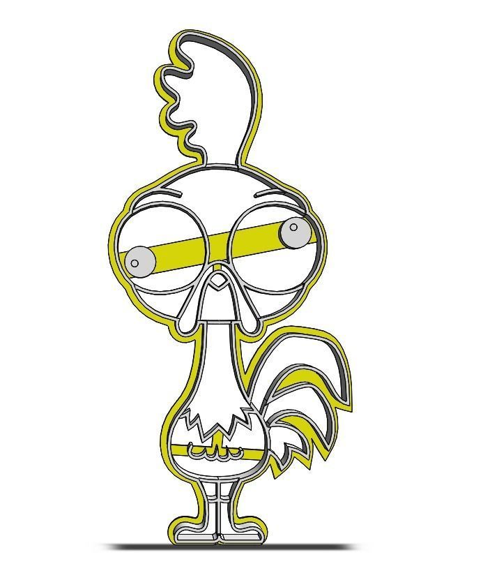 Crazy chickens set of 2 3D print model_2