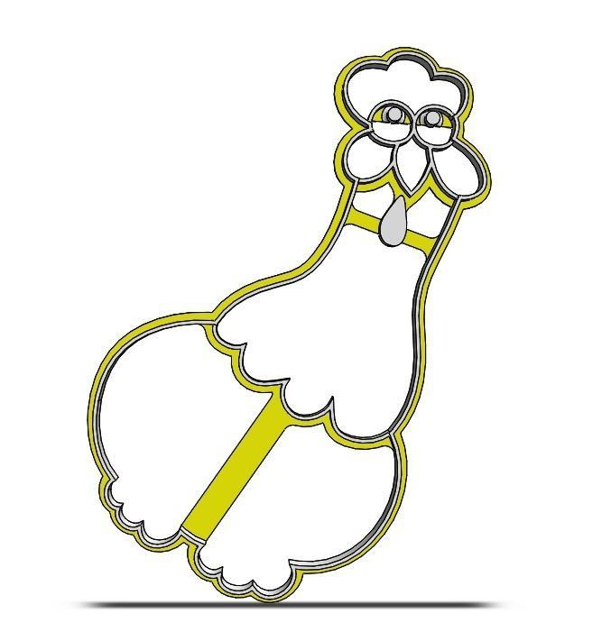 Crazy chickens set of 2 3D print model_1