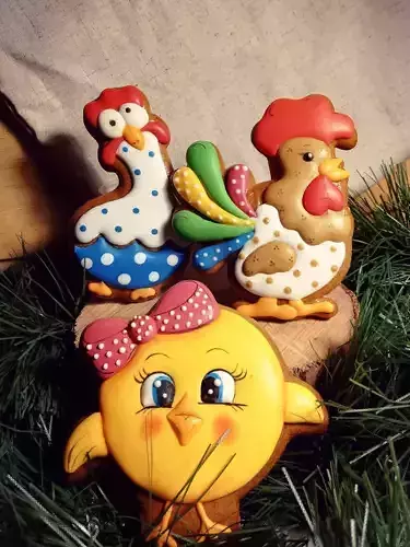 Crazy chickens set of 2 3D print model
