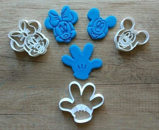 Mickey and Minnie set of 3 3D print model