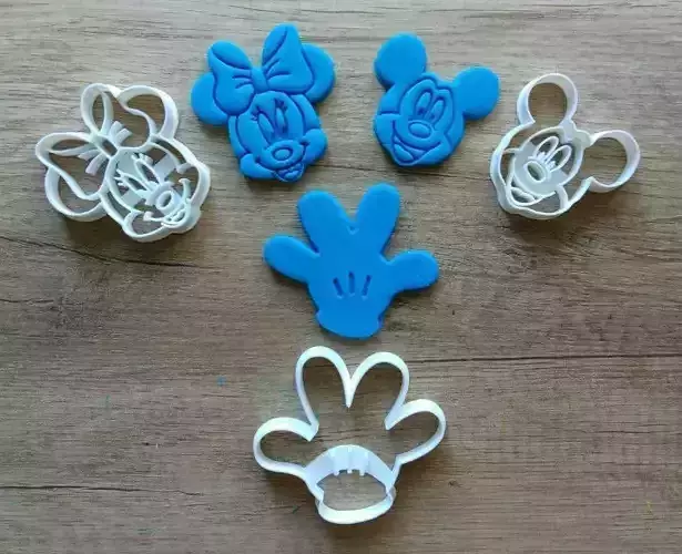 Mickey and Minnie set of 3 3D print model