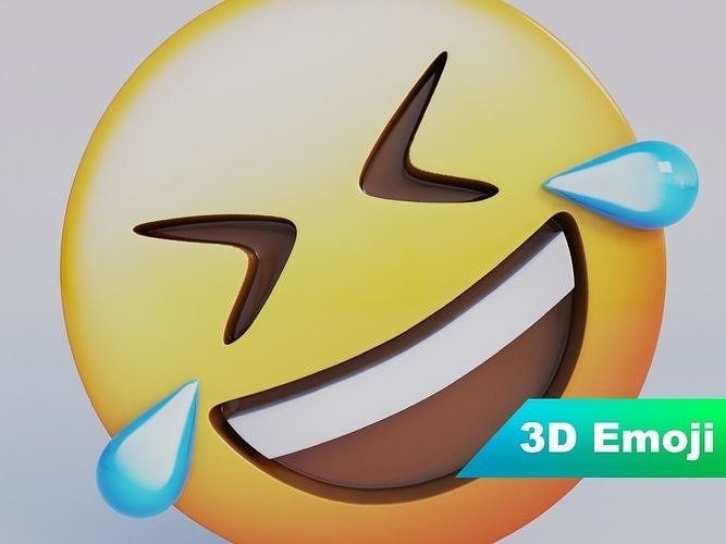 Rolling On The FLoor Laughing 3D Emoji Low-poly 3D model