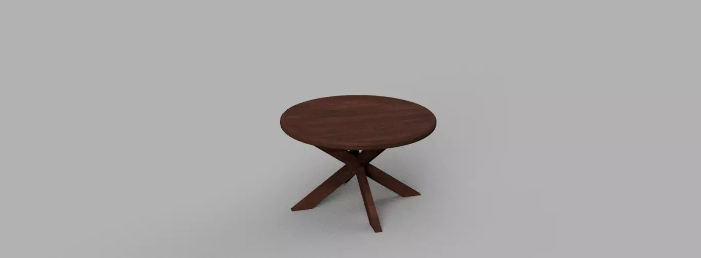 Table round side 3D model_0