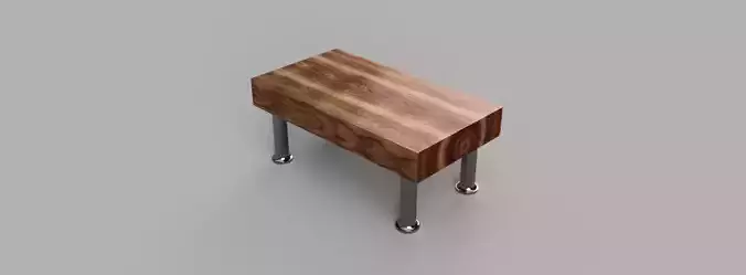 Table wooden with metal legs