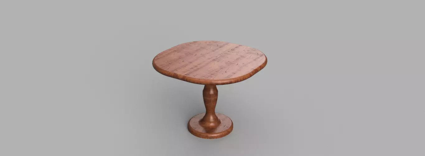 Table wooden side Free 3D model