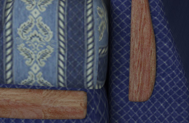 Armchair sofa Low-poly 3D model Low-poly 3D model_12