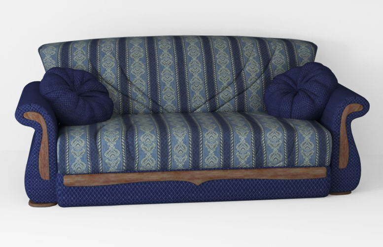 Armchair sofa Low-poly 3D model Low-poly 3D model_1