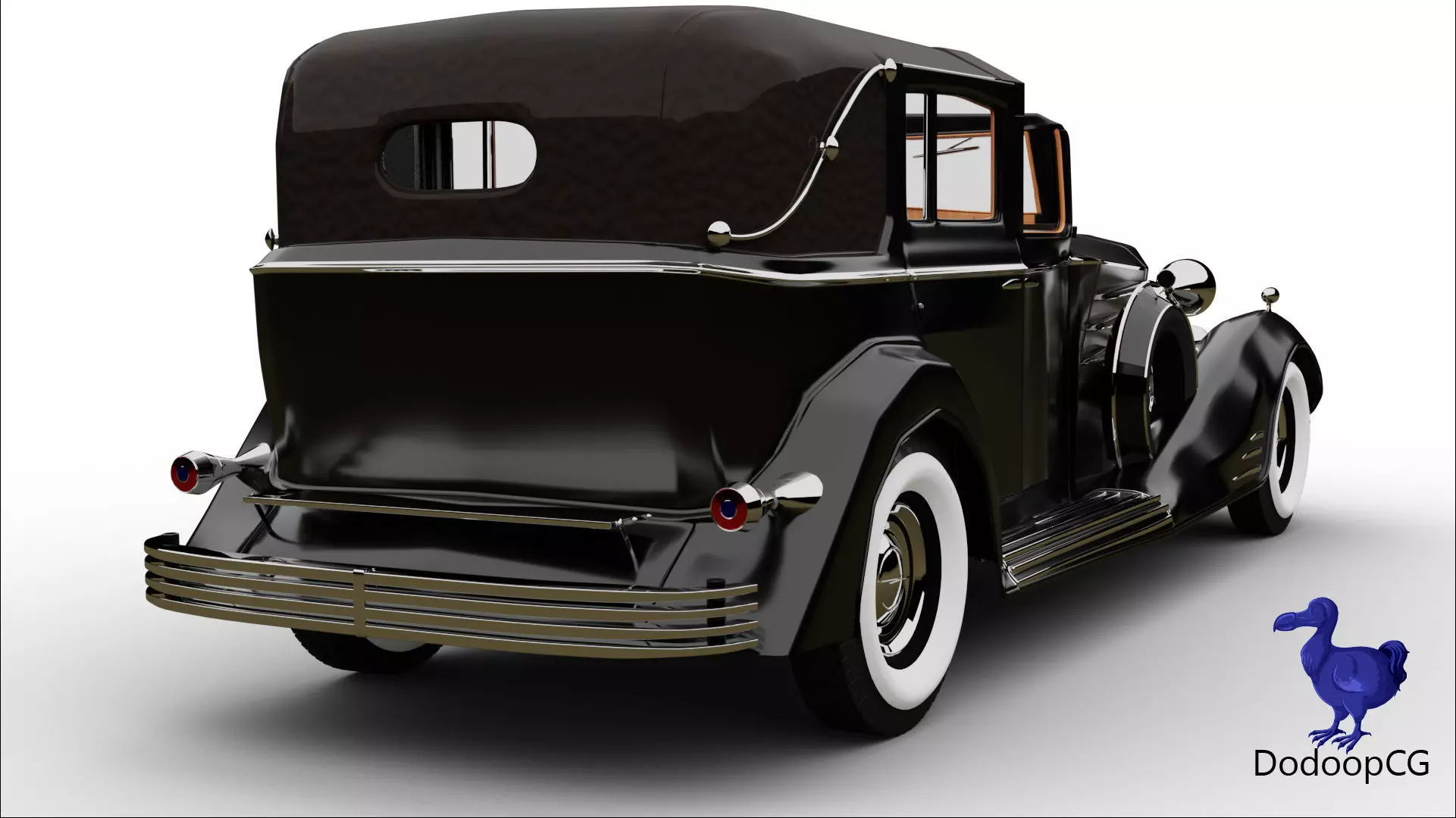 1938 Cadillac V16 - Vintage 3D Car Model 3D model_6