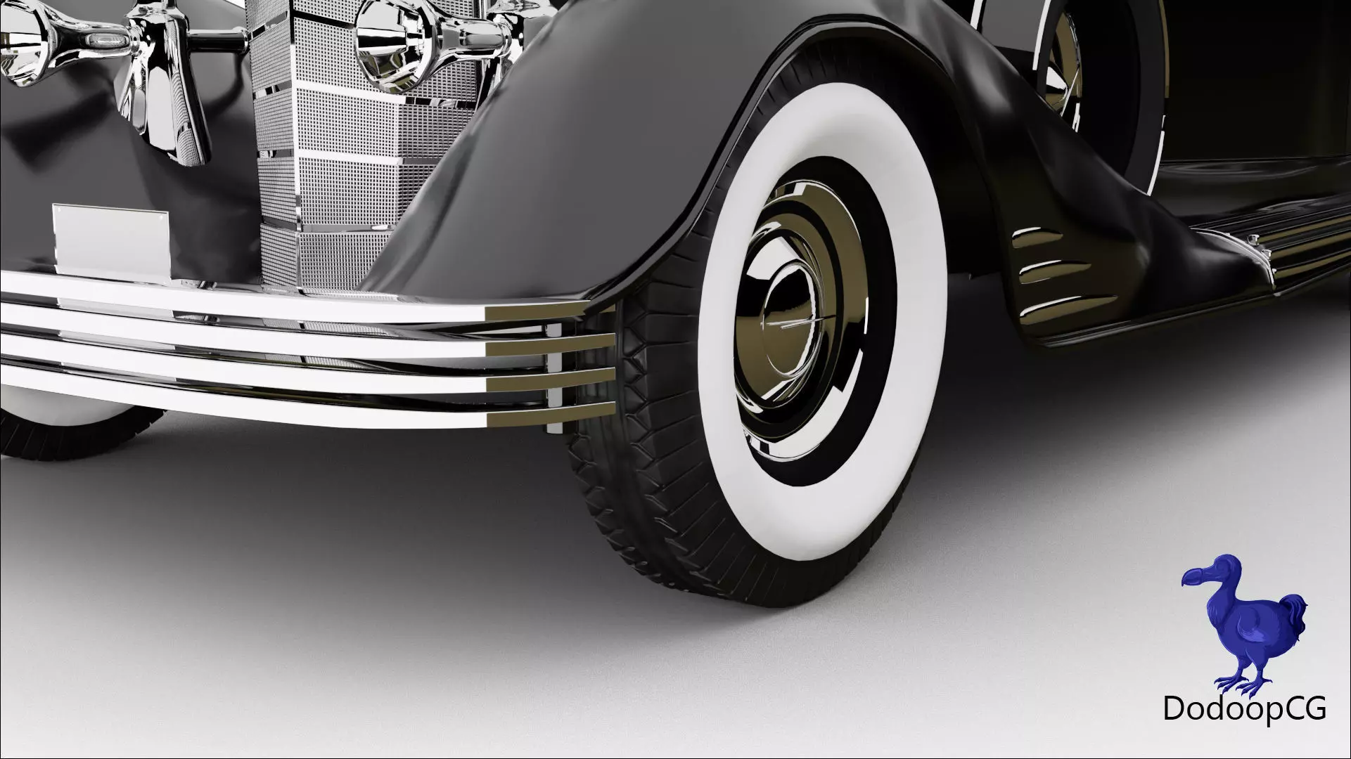 1938 Cadillac V16 - Vintage 3D Car Model 3D model_11