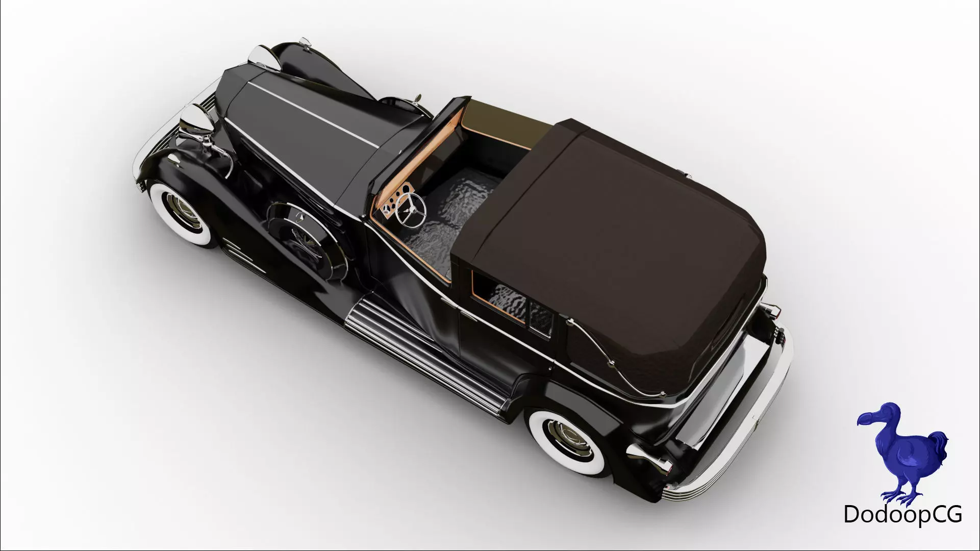 1938 Cadillac V16 - Vintage 3D Car Model 3D model_9