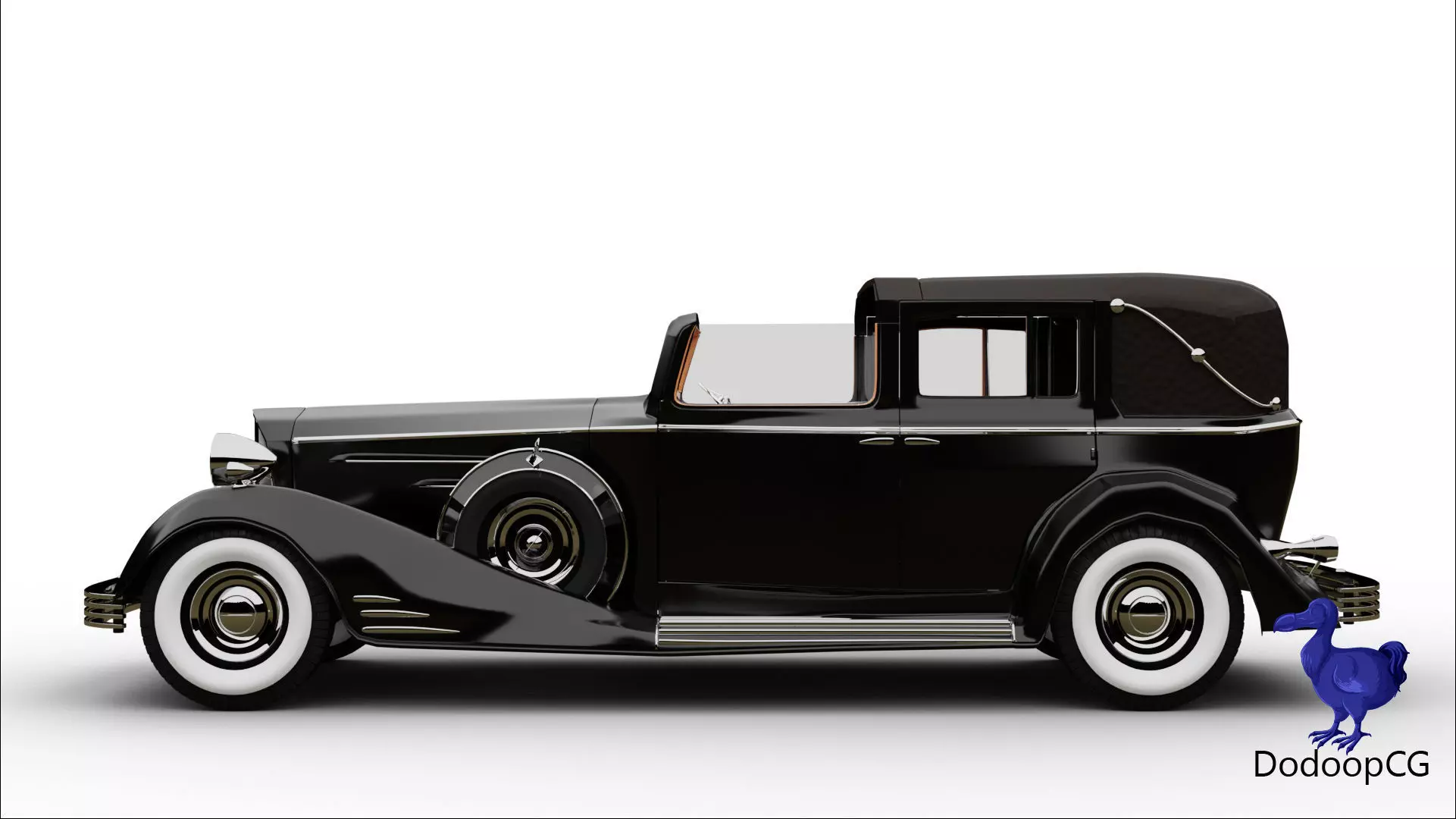 1938 Cadillac V16 - Vintage 3D Car Model 3D model_3