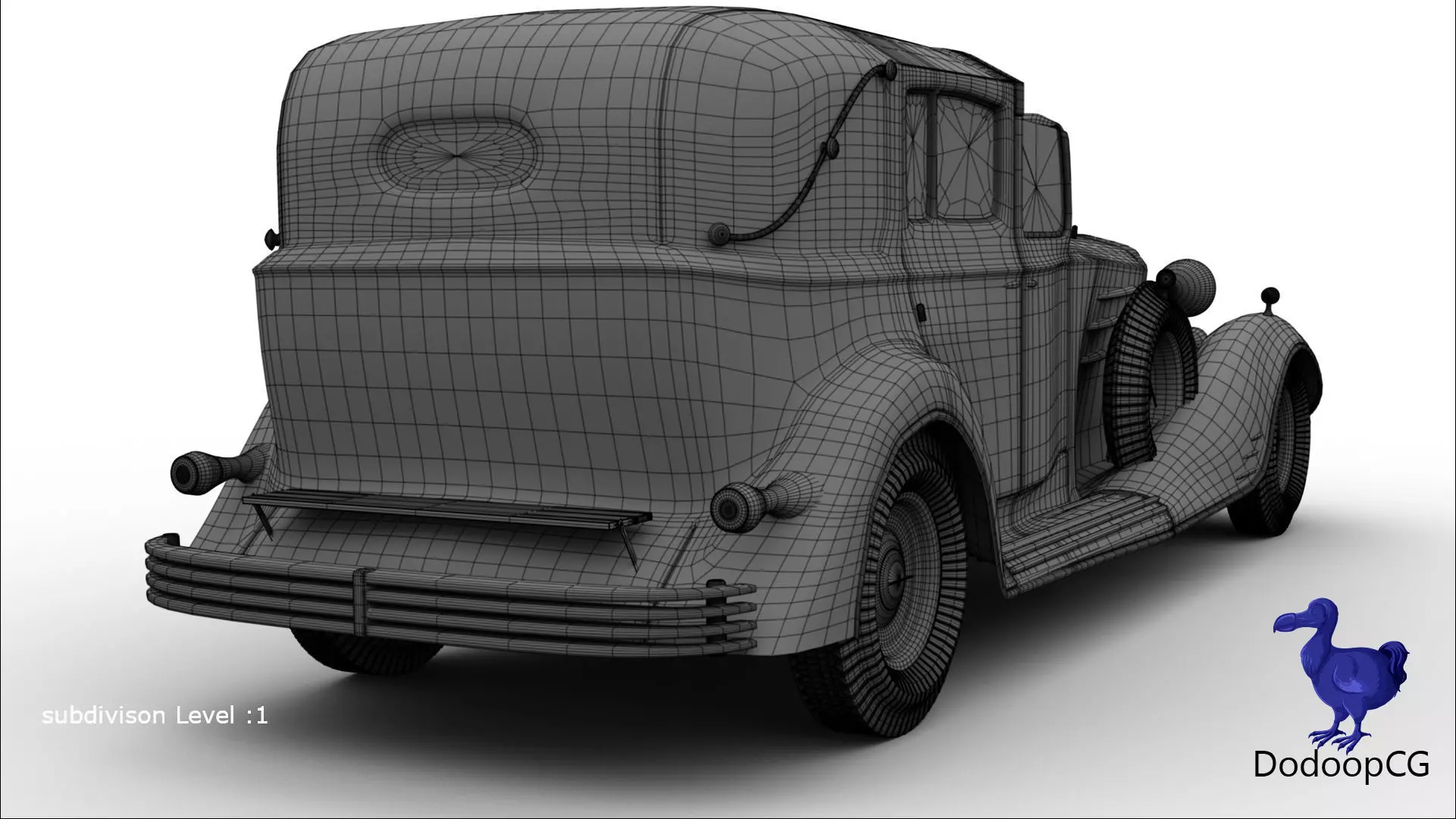 1938 Cadillac V16 - Vintage 3D Car Model 3D model_8