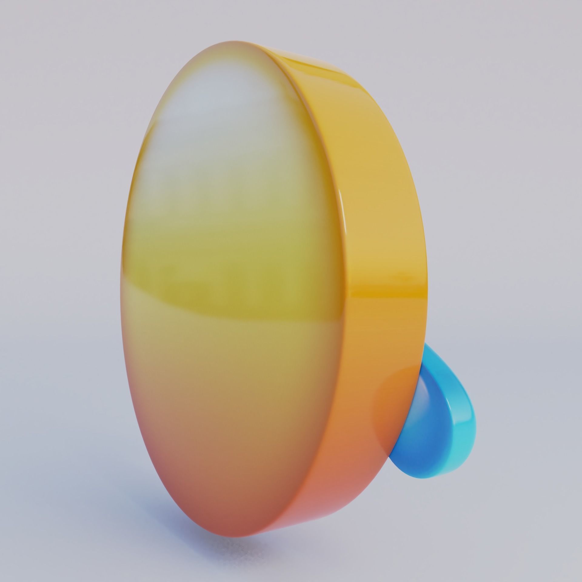 Face With Tears Of Joy 3D Emoji Low-poly 3D model_4