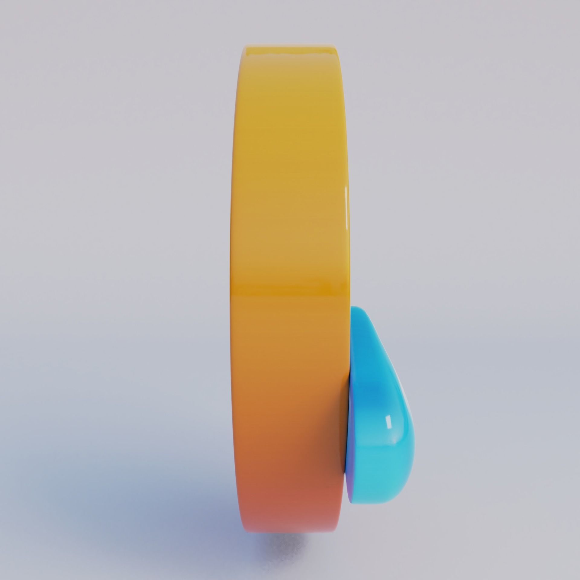 Face With Tears Of Joy 3D Emoji Low-poly 3D model_3