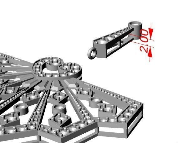 Pendant Fan 3D print model_3