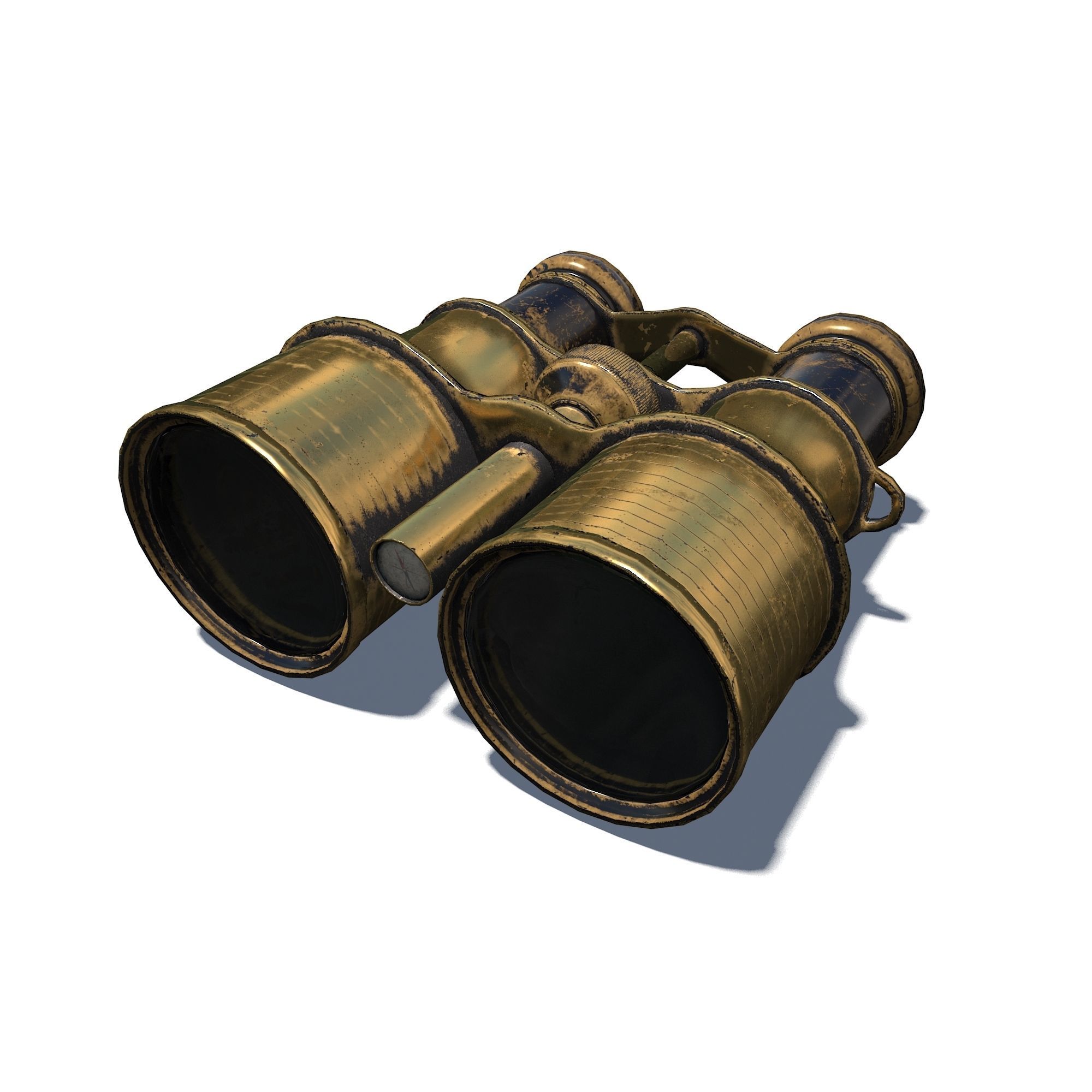 Vintage Binocular Low-poly 3D model_10