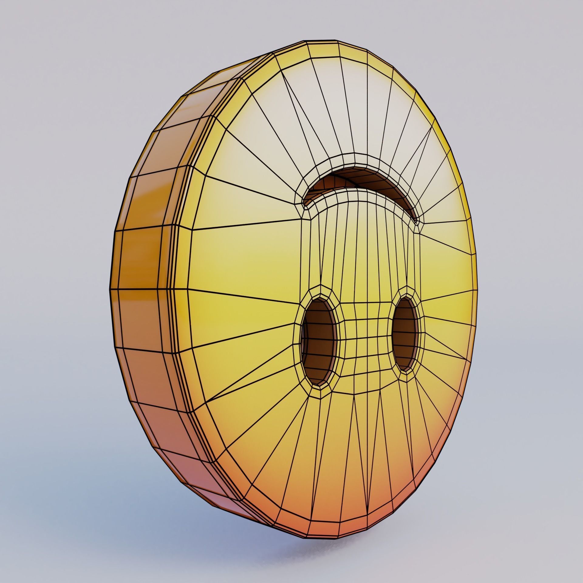 Upside-Down Face 3D Emoji Low-poly 3D model_6