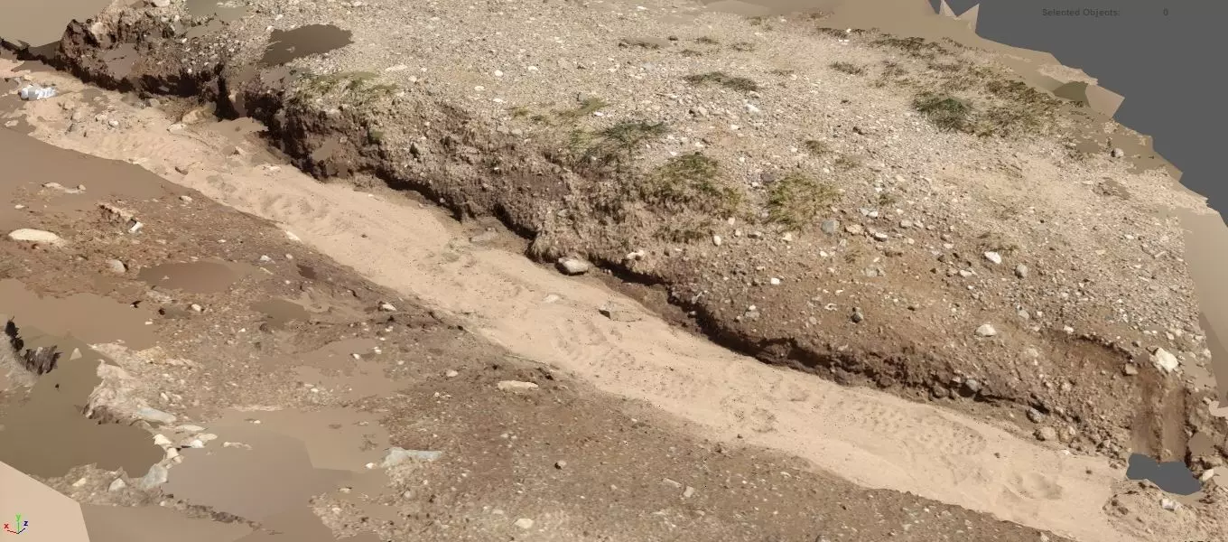 Mud Volcano Mountain 1 RAW SCAN 3D model_0