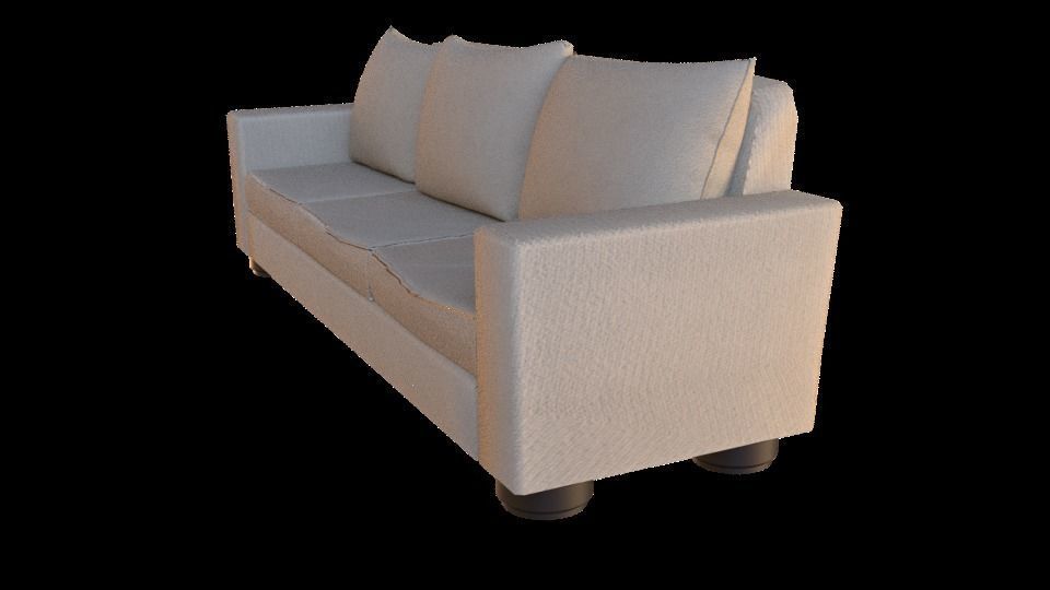 Low Poly Couch Model sofa Low-poly 3D model_1