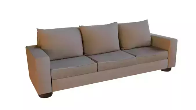 Low Poly Couch Model sofa