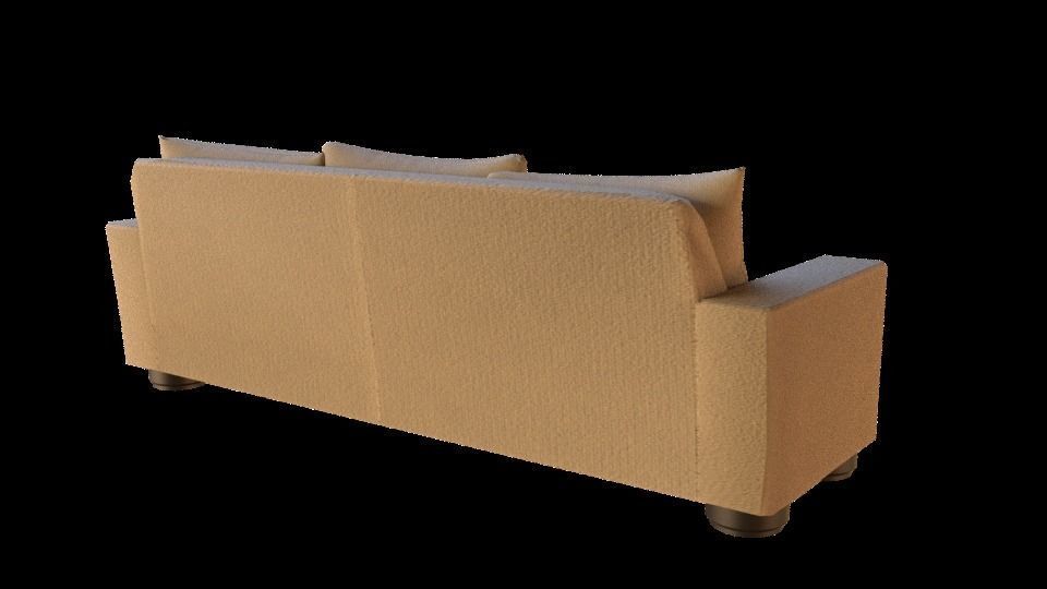 Low Poly Couch Model sofa Low-poly 3D model_2