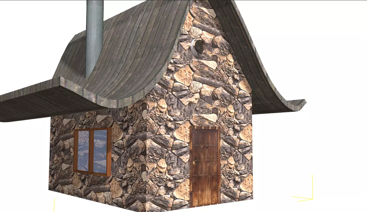 Cartoon type home Free low-poly 3D model