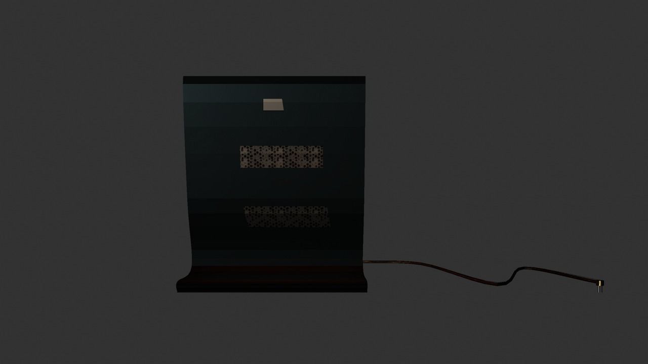 Electric Heater Low-poly 3D model_4