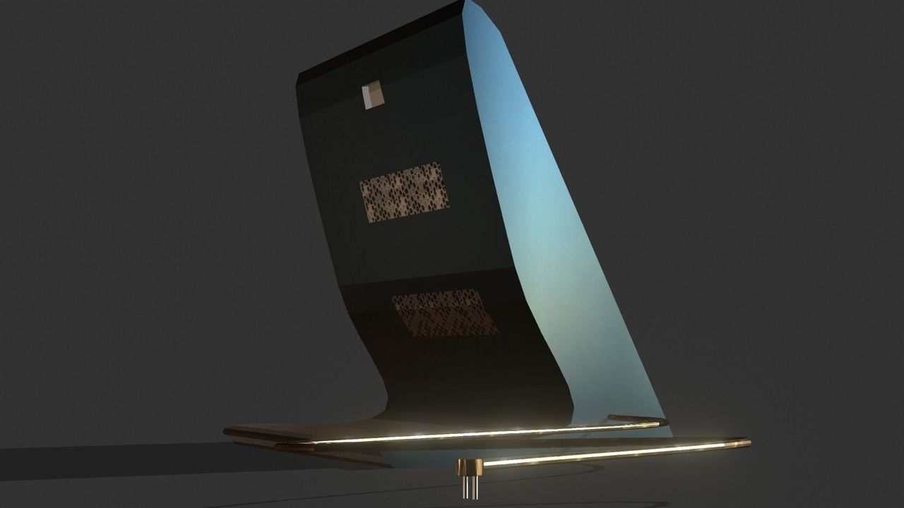 Electric Heater Low-poly 3D model_2