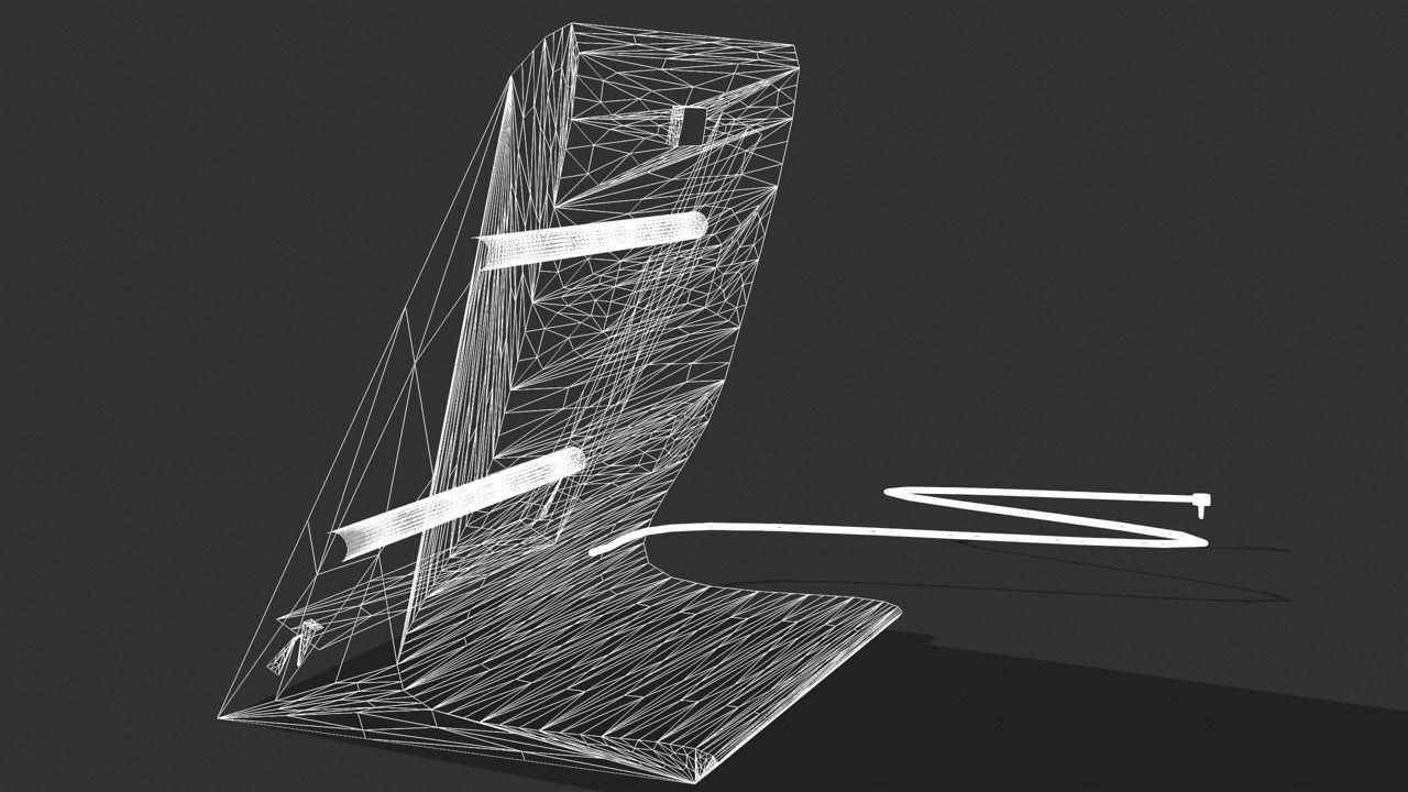 Electric Heater Low-poly 3D model_9