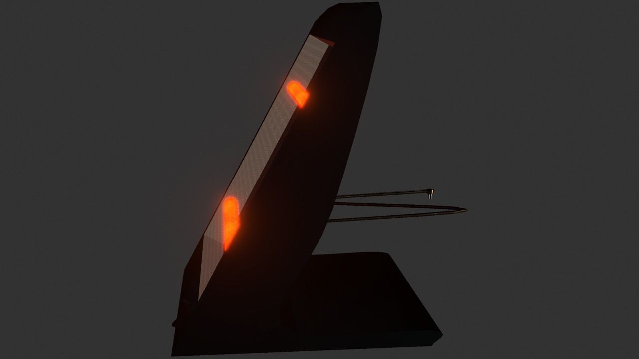 Electric Heater Low-poly 3D model_1