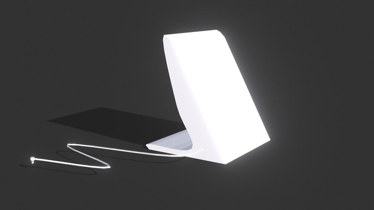 Electric Heater Low-poly 3D model_7