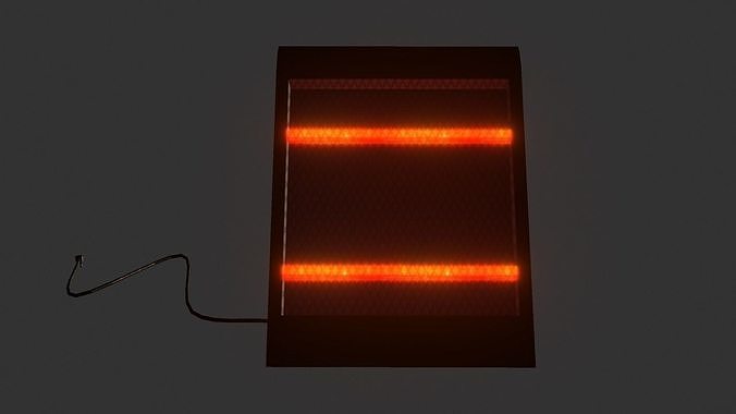 Electric Heater Low-poly 3D model
