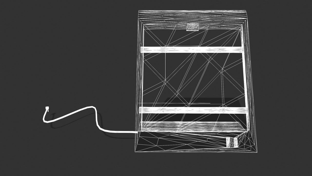 Electric Heater Low-poly 3D model_8