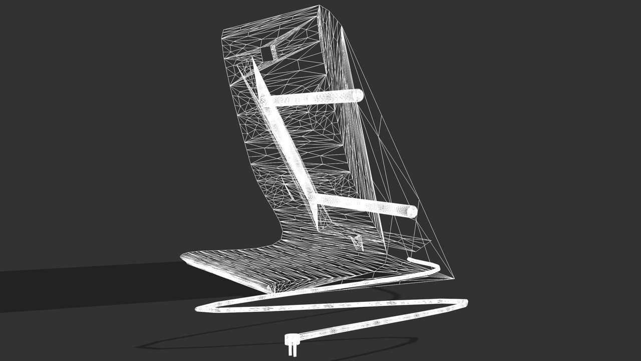 Electric Heater Low-poly 3D model_10